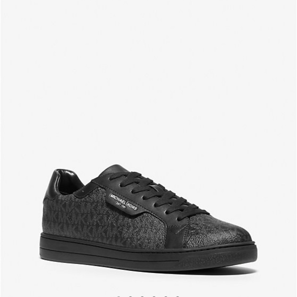 Michael Kors Keating Logo and Leather Sneaker